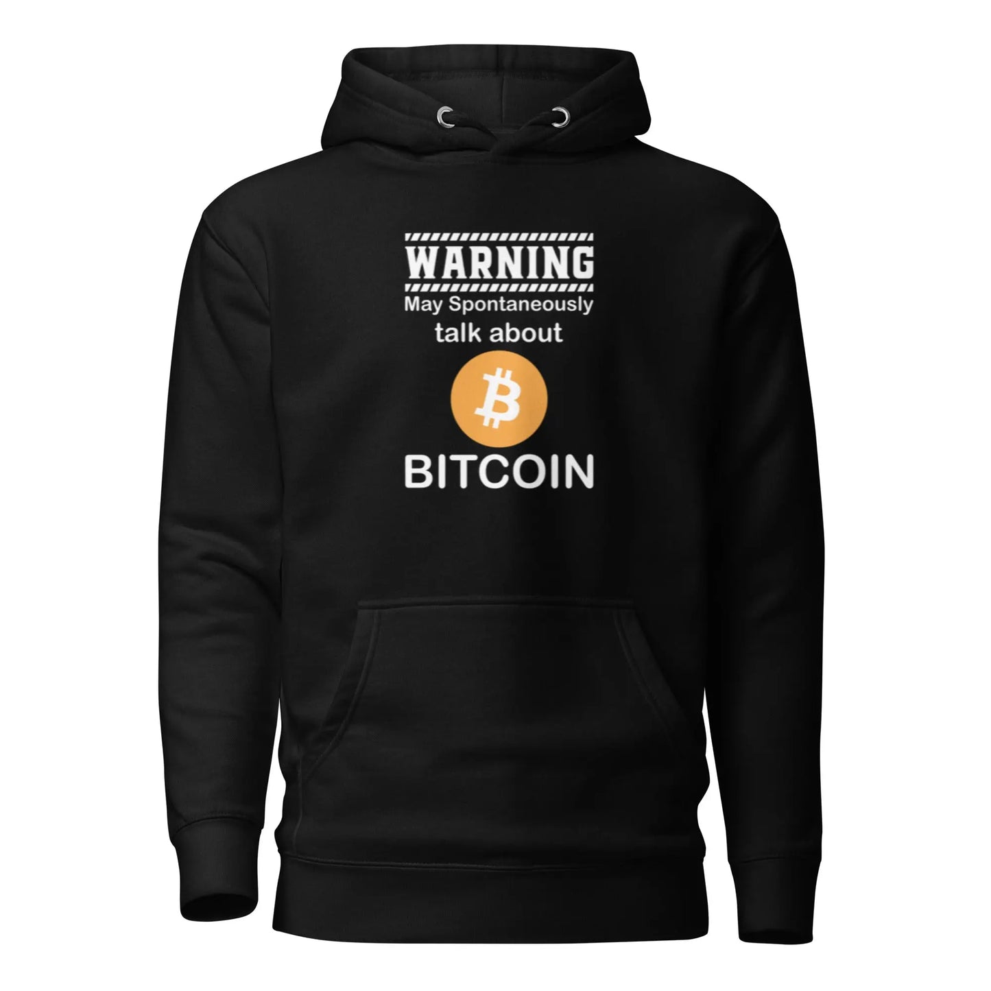 bitcoin hoodie - talk about bitcoin - front view