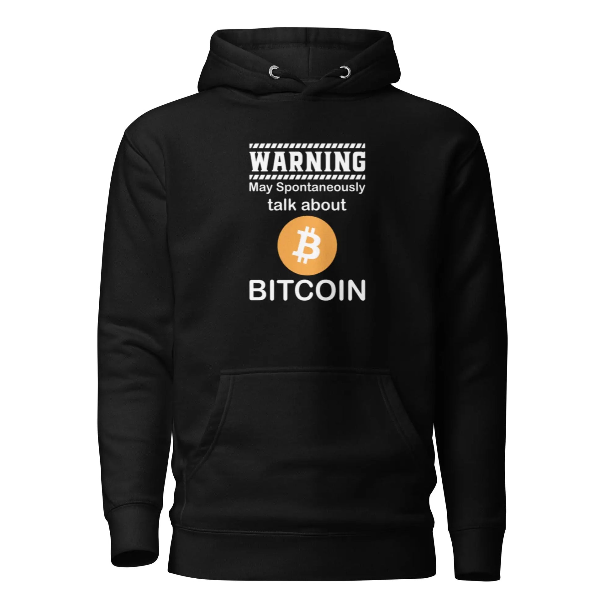 bitcoin hoodie - talk about bitcoin - front view