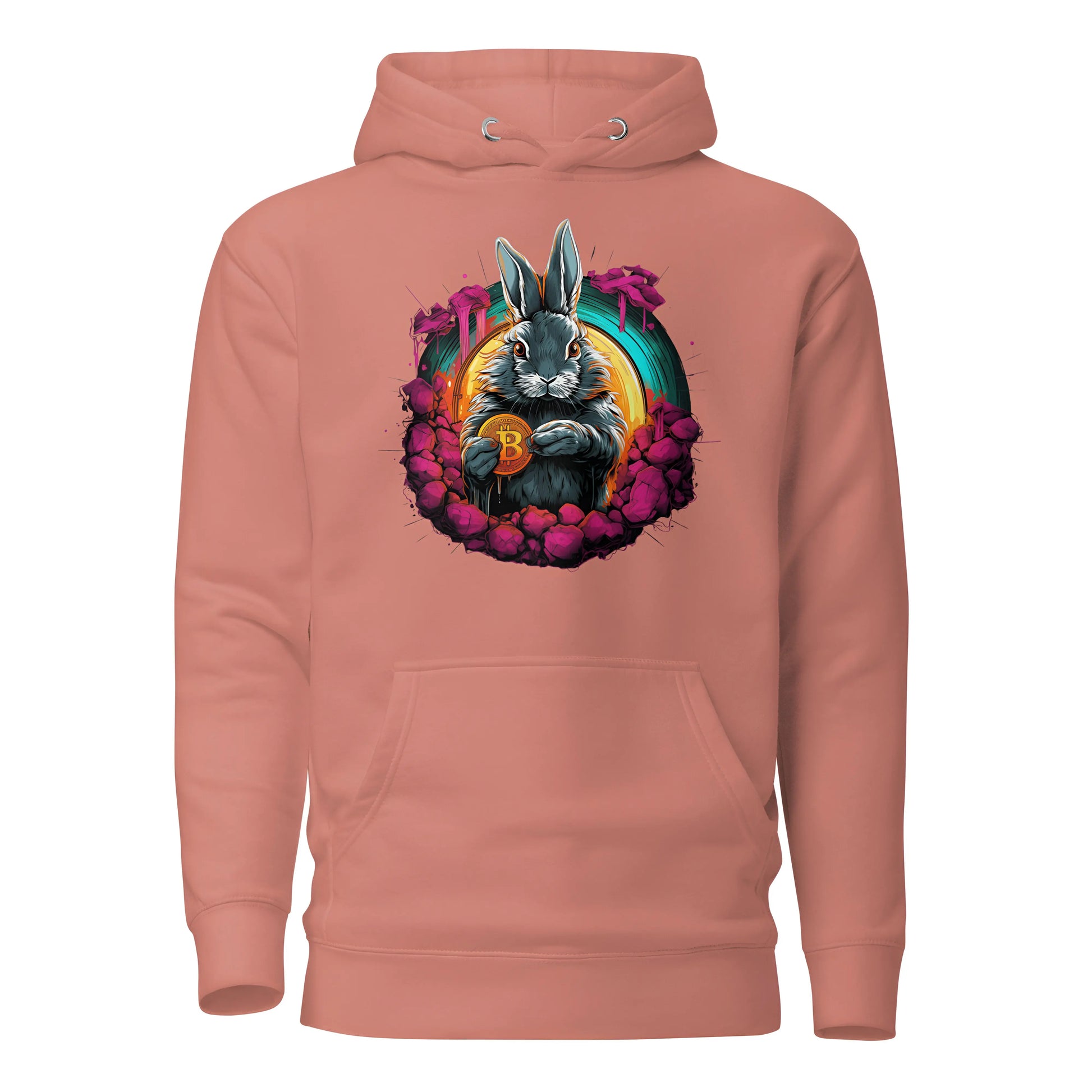 bitcoin hoodie - the bitcoin rabbit hole - front view 