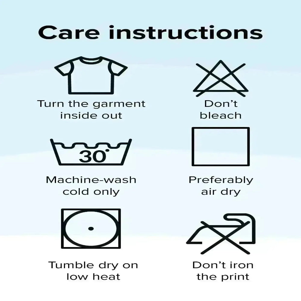 t-shirt washing and care instructions