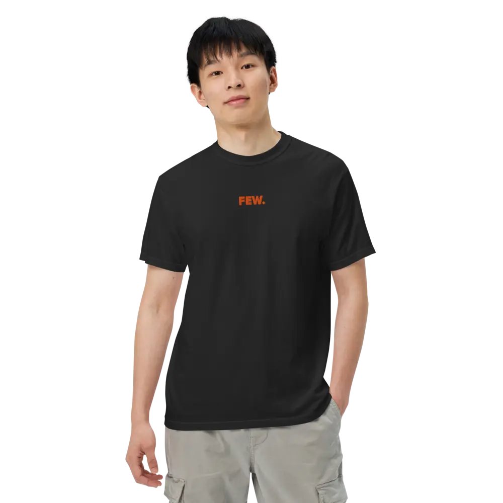 FEW - Orange Embroidered Bitcoin T-shirt - Center Chest Store of Value