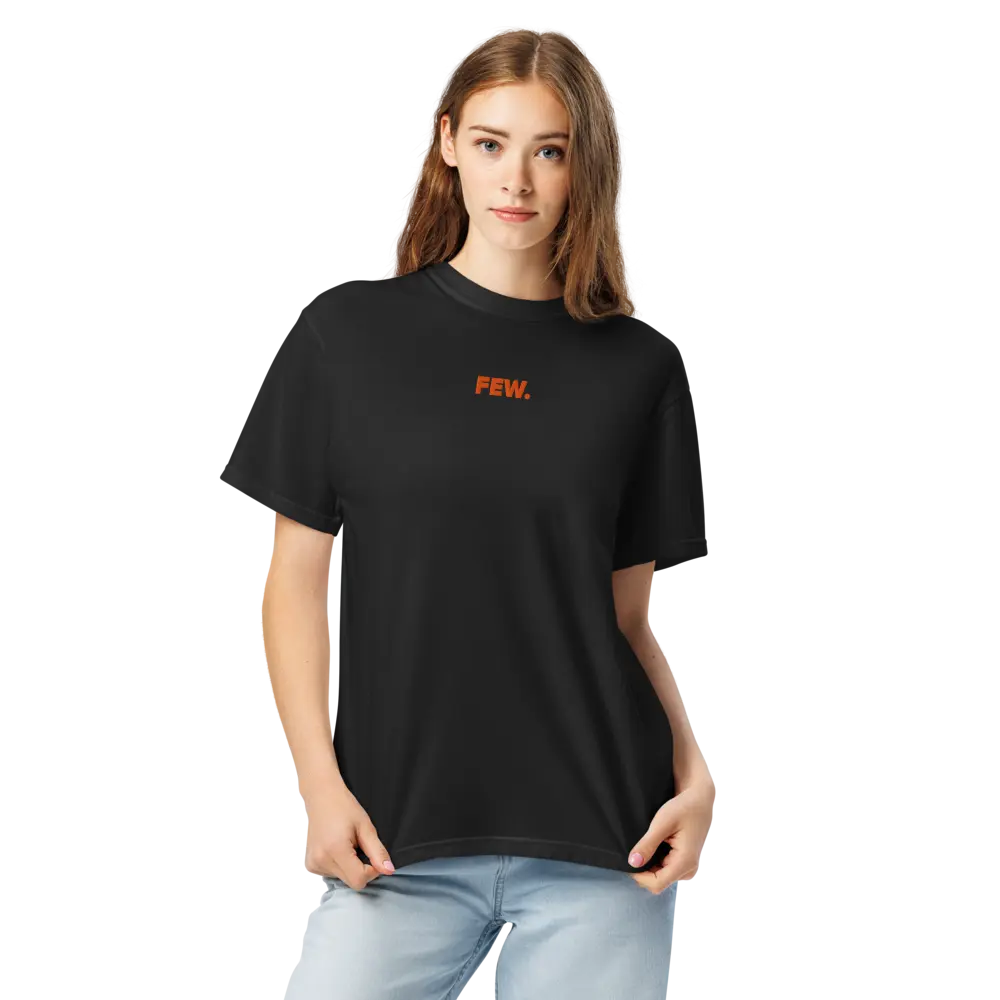 FEW - Orange Embroidered Bitcoin T-shirt - Center Chest Store of Value