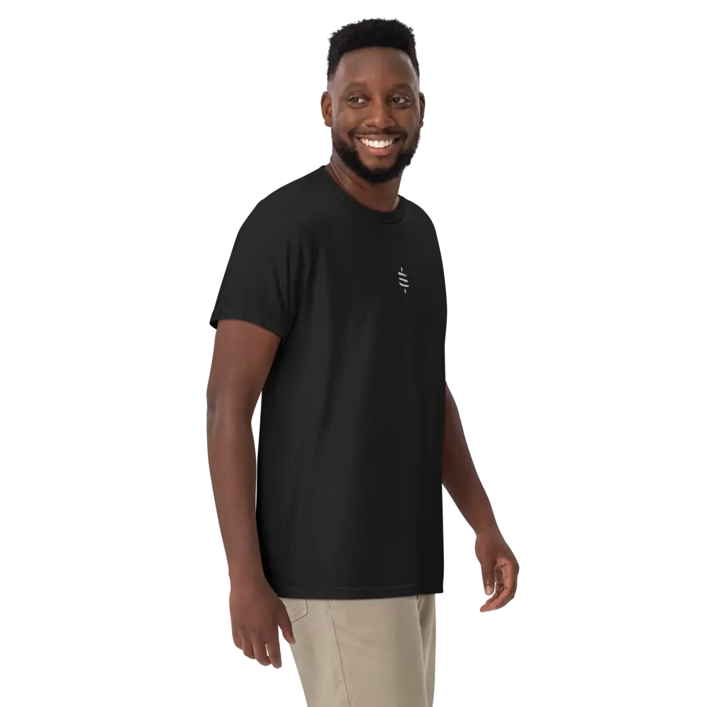 SATS Symbol White Embroidered - Center Chest - Bitcoin T-shirt Store of Value