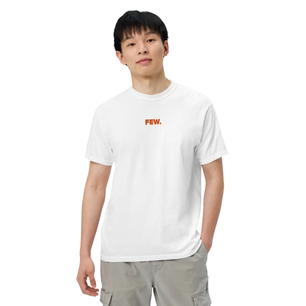 FEW - Orange Embroidered Bitcoin T-shirt - Center Chest Store of Value