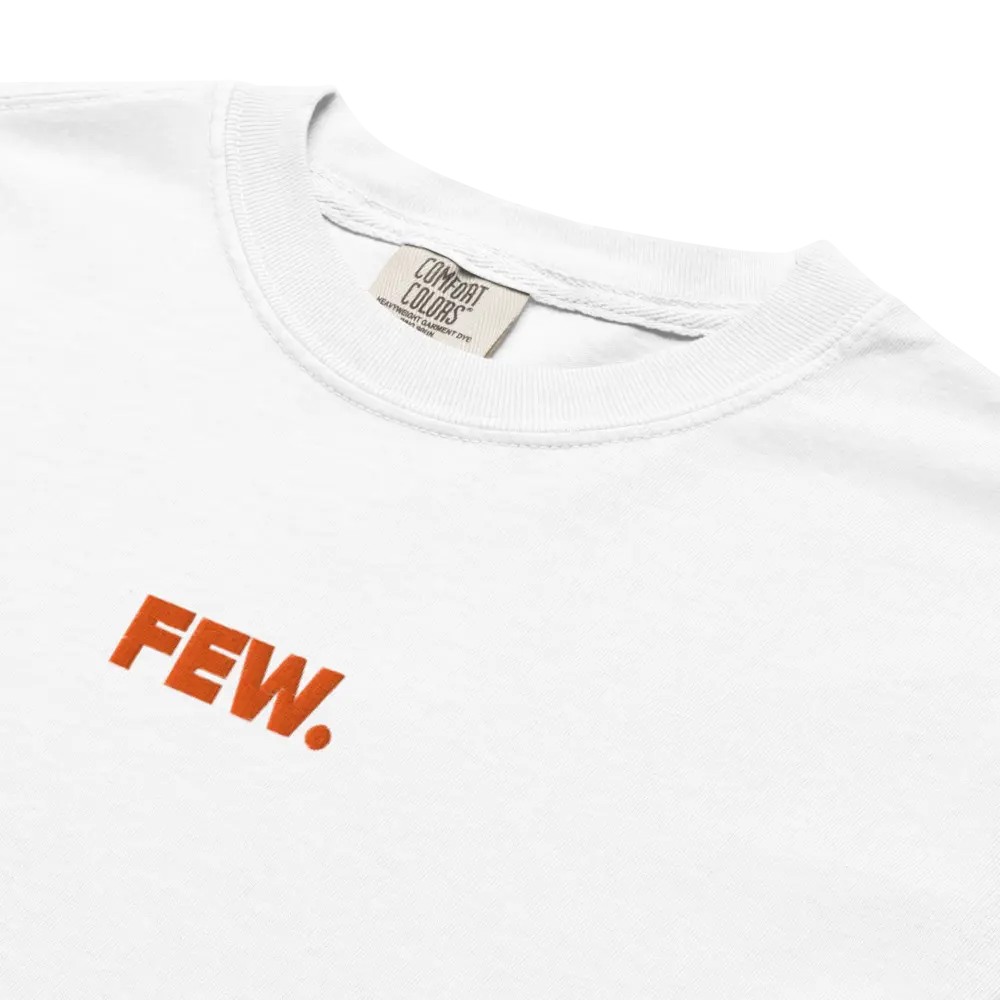 FEW - Orange Embroidered Bitcoin T-shirt - Center Chest Store of Value