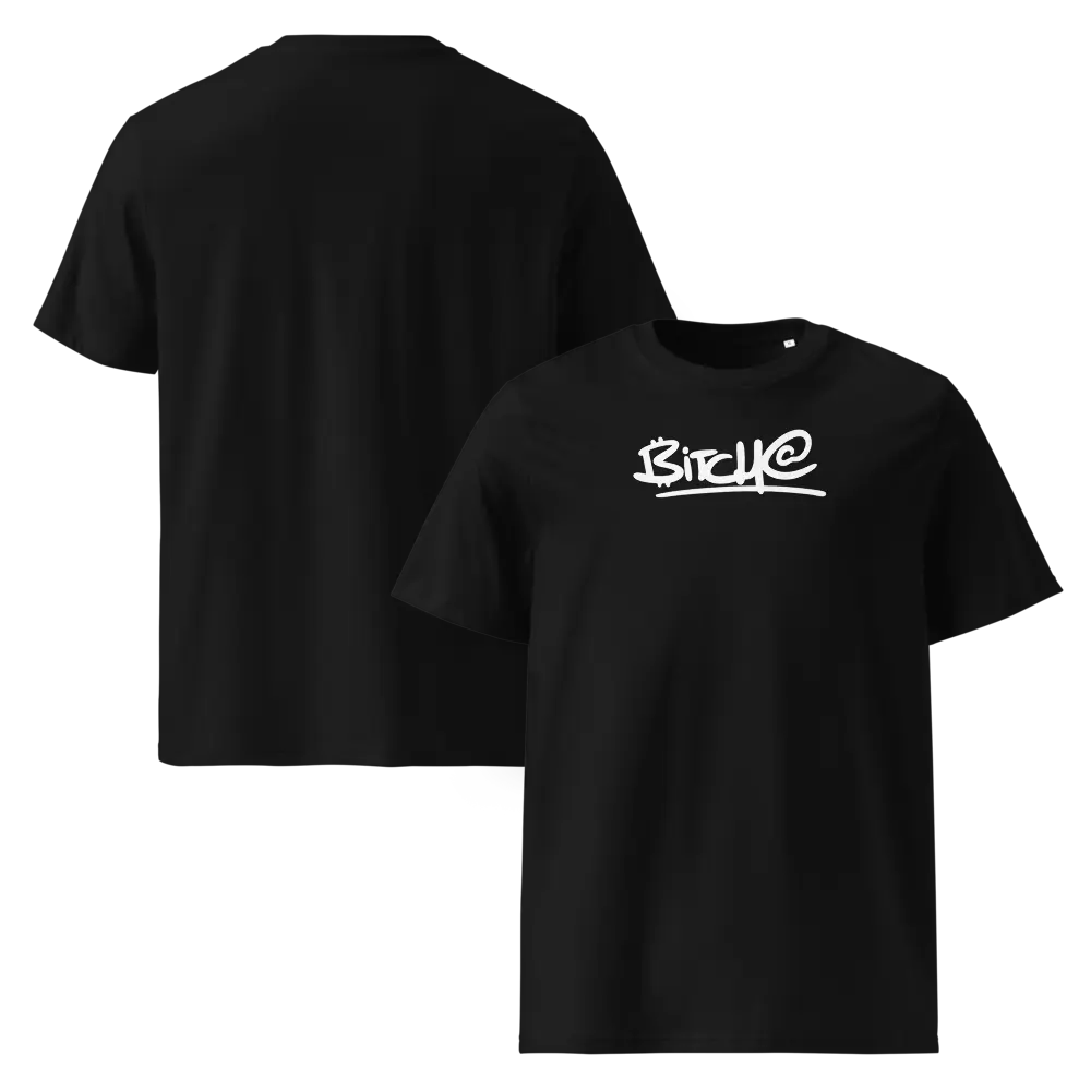 Bit(ch)AT T-shirt - By BitPopArt - Premium Organic Cotton - White Store of Value