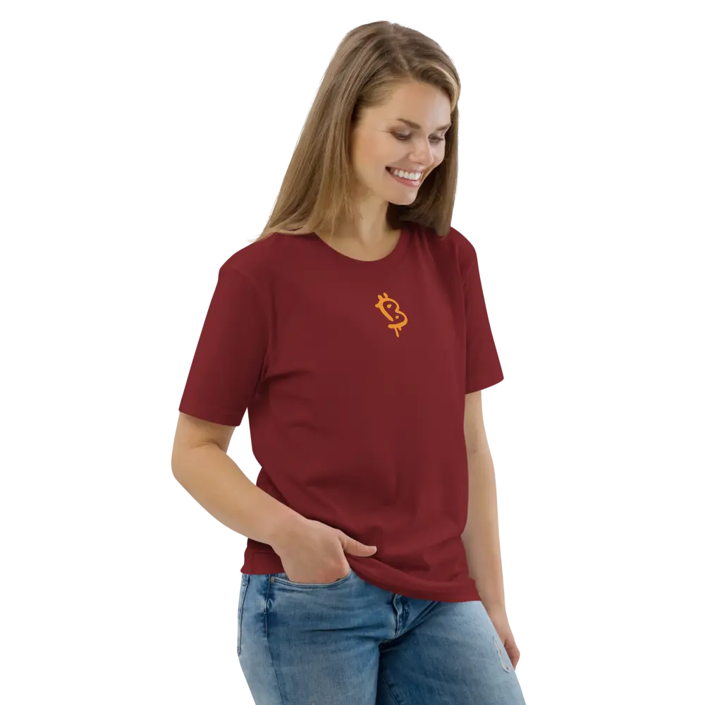 Painted Style Bitcoin T-shirt - Orange Design - By BitPopArt Store of Value