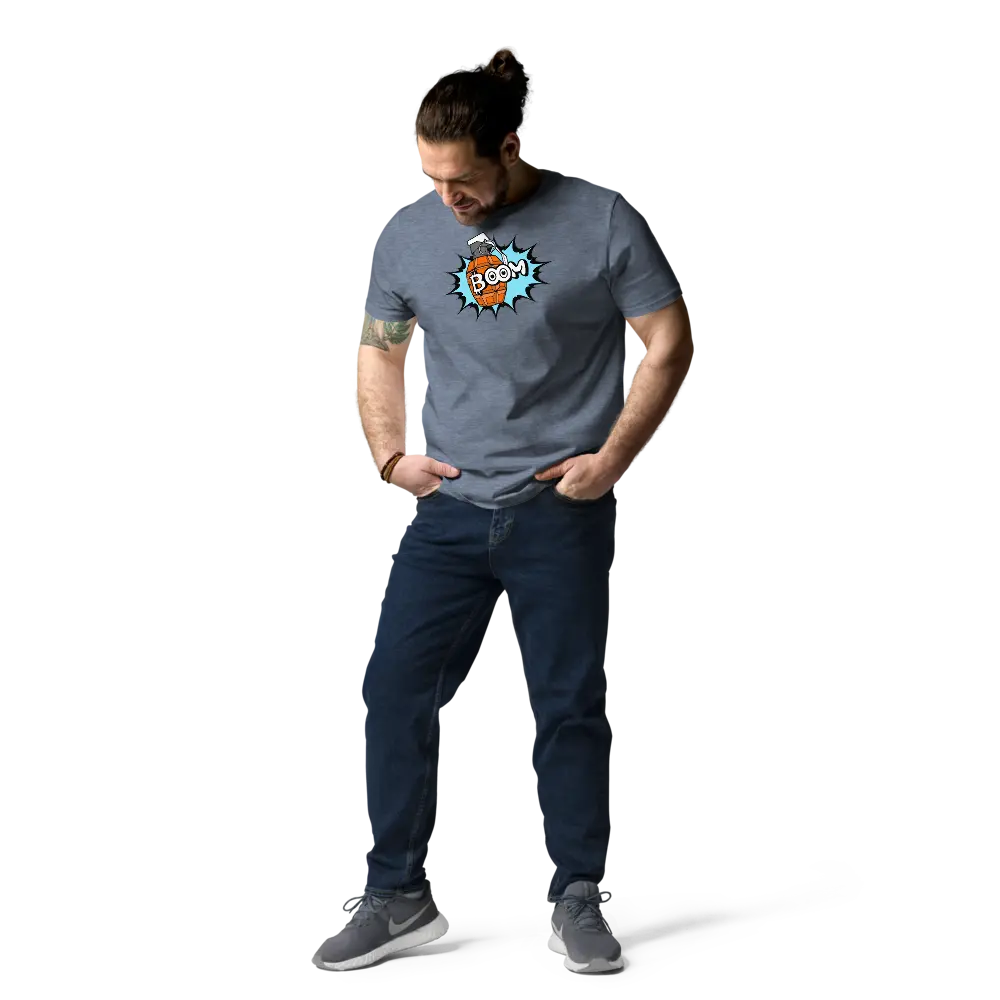 BOOM - Bitcoin T-shirt - By BitPopArt - Premium Organic Cotton Store of Value