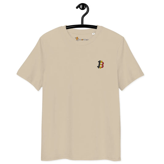 Bitcoin T-shirt - Belgian Bitcoin Flag Embroidery - Premium Organic Cotton - Unisex Store of Value