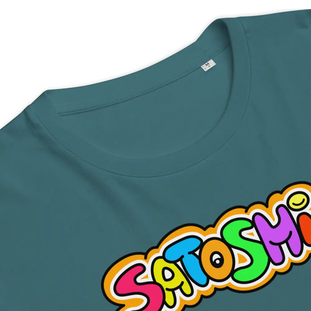 Colorful Satoshi T-shirt - By BitPopArt - Premium Organic Cotton Store of Value