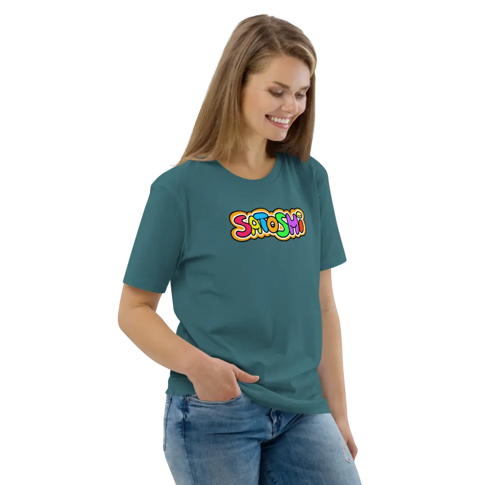 Colorful Satoshi T-shirt - By BitPopArt - Premium Organic Cotton Store of Value