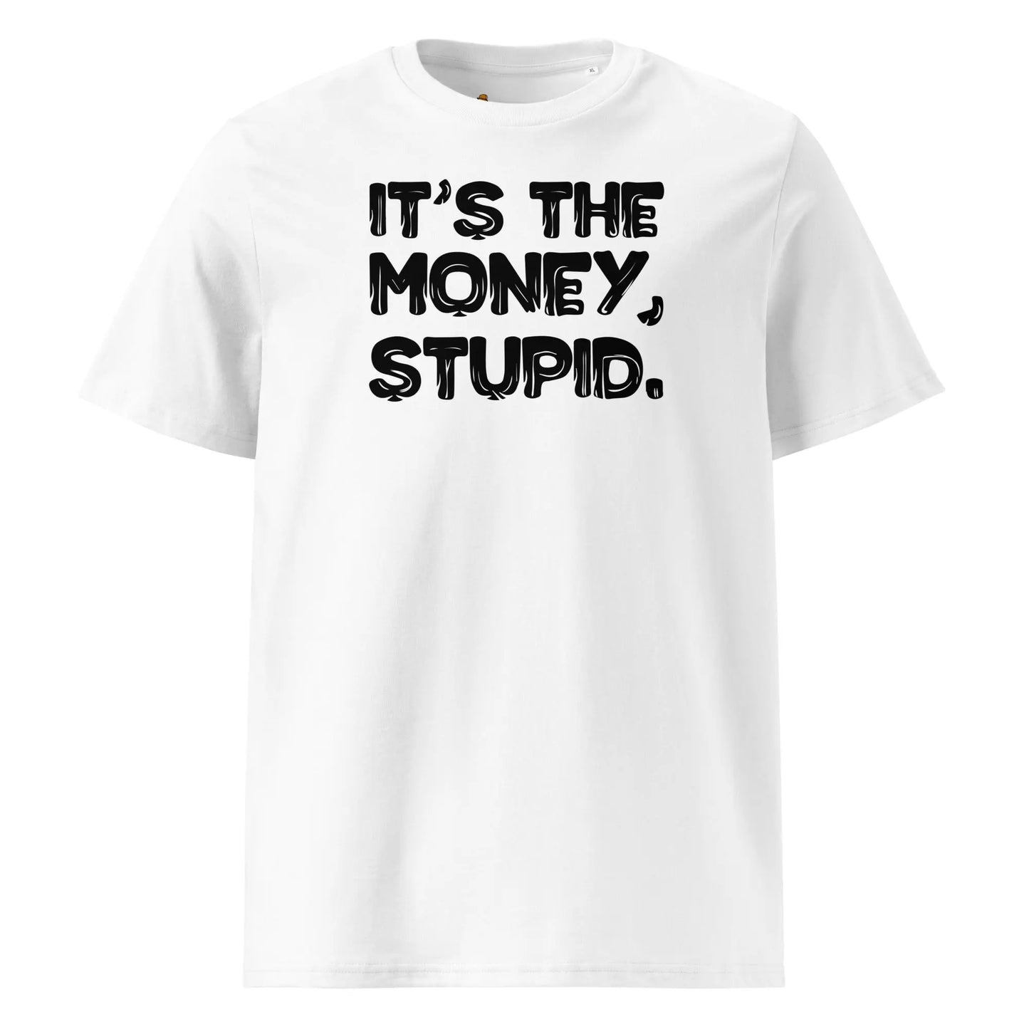 Stupid - Premium Unisex Organic Cotton Bitcoin T-shirt White Color