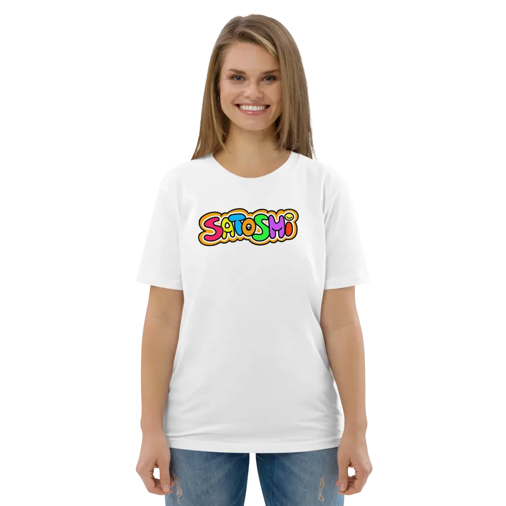 Colorful Satoshi T-shirt - By BitPopArt - Premium Organic Cotton Store of Value
