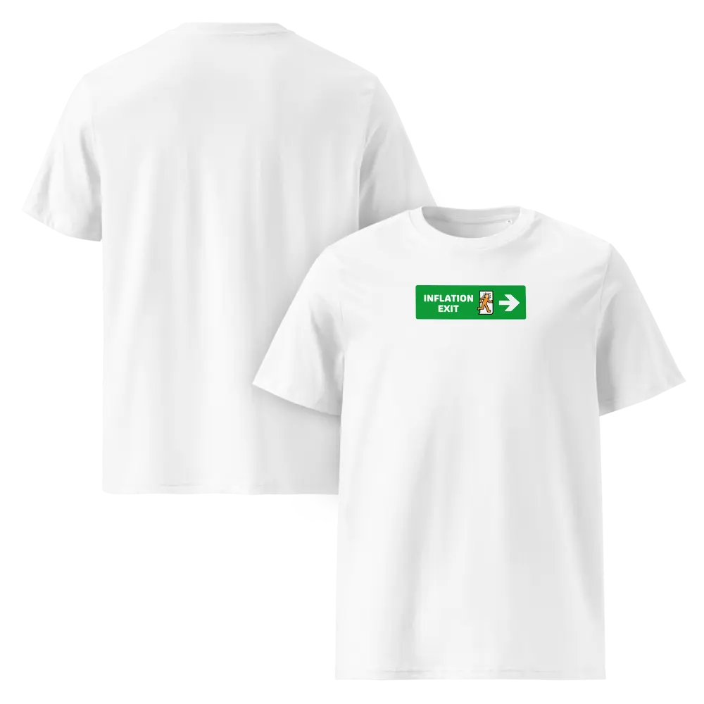 Exit Inflation T-shirt - By BitPopArt - Premium Organic Cotton Store of Value
