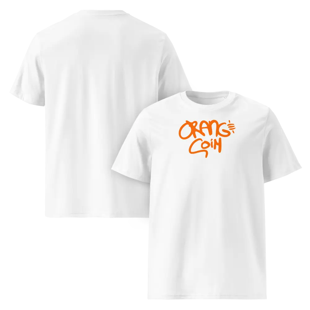 Orange Coin - Bitcoin T-Shirt - By BitPopArt - Premium Organic Cotton Store of Value