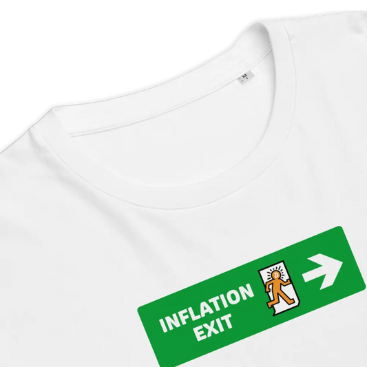 Exit Inflation T-shirt - By BitPopArt - Premium Organic Cotton Store of Value