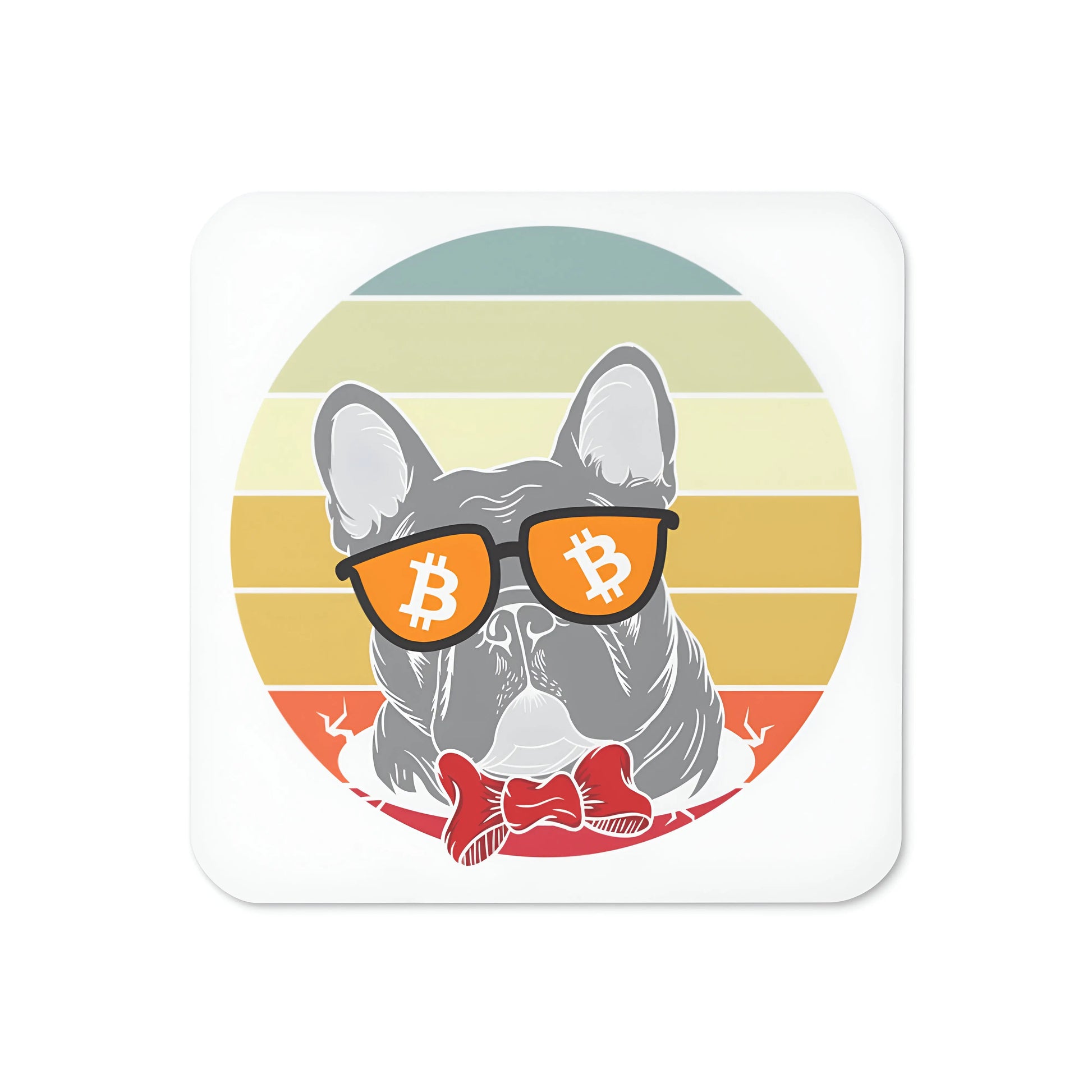 Vintage Dog Lovers Bitcoin coaster front view