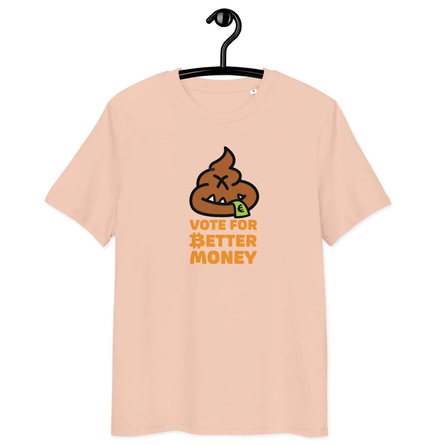 Bitcoin T-Shirt – Vote For Better Money - on hanger - pink
