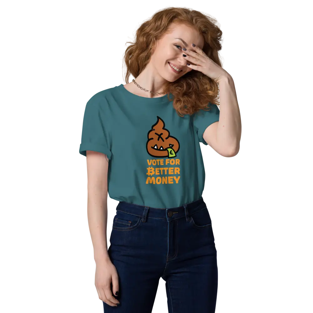 Bitcoin T-Shirt – Vote For Better Money - worn on model