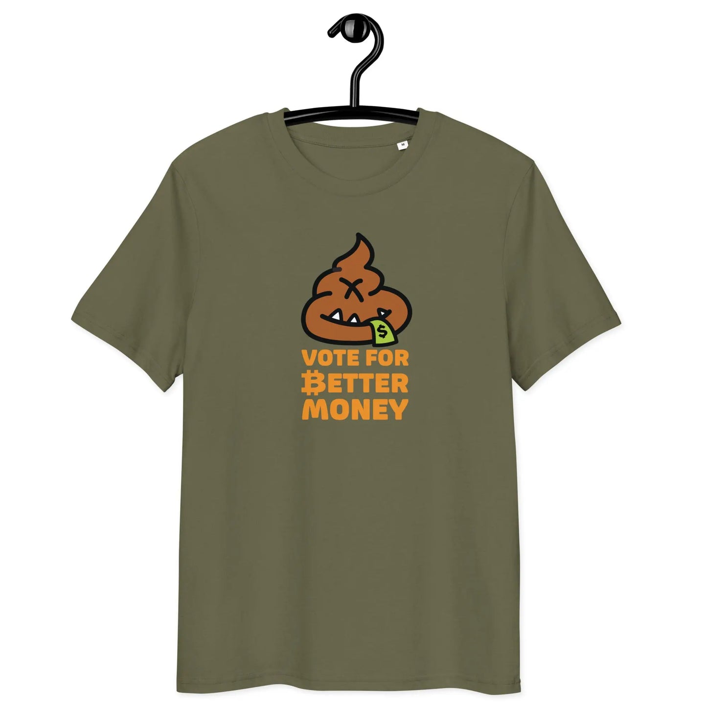 Bitcoin T-Shirt – Vote For Better Money (USD Edition) - on hanger
