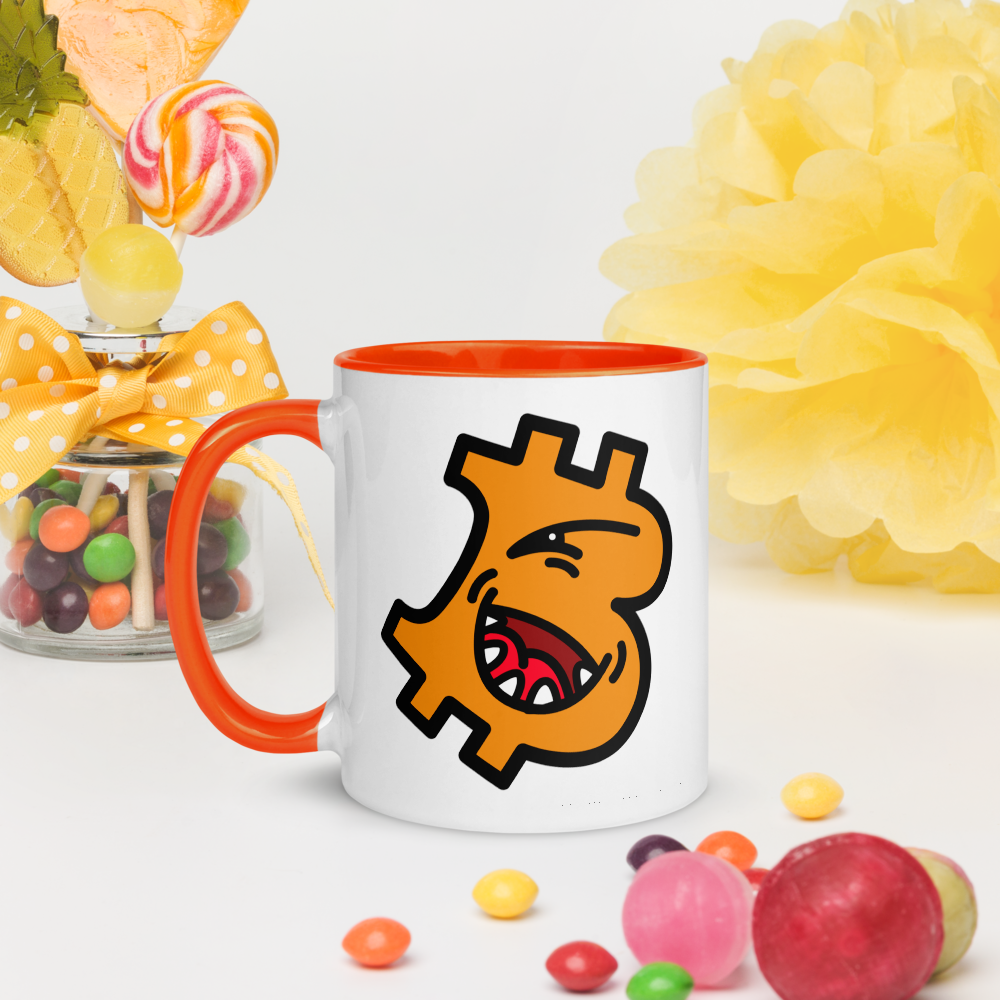Bitcoin Mug - B - Cheeky - By BitPopArt - Colored Store of Value