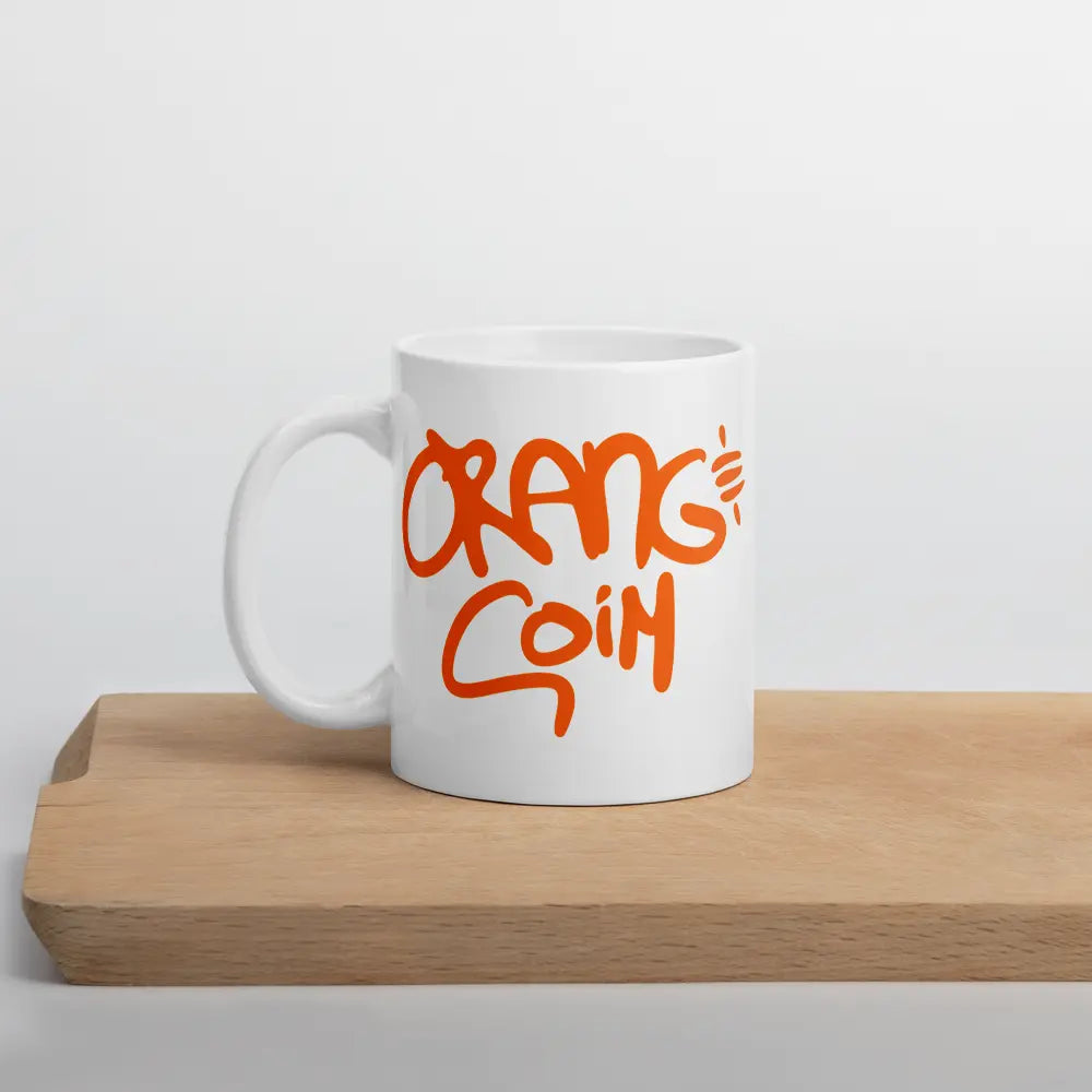 Orange Coin - Bitcoin Mug - By BitPopArt Store of Value