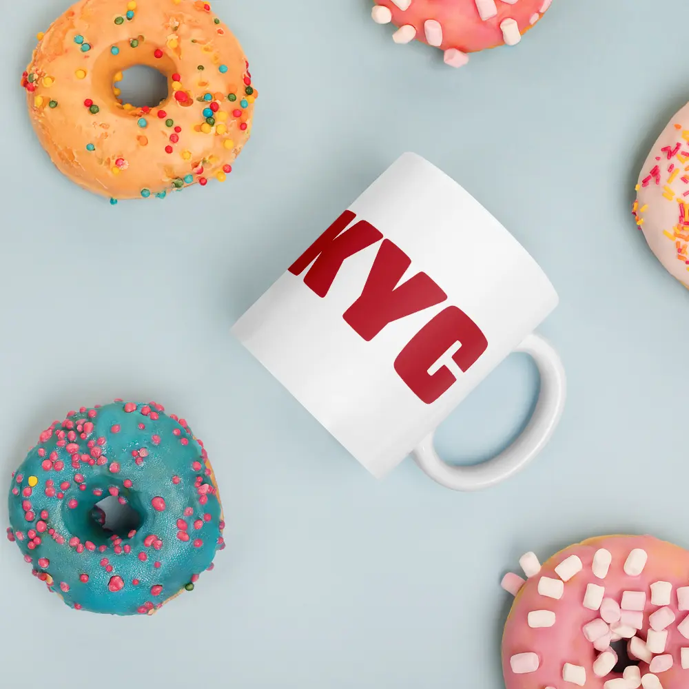 FUCKYC - Bitcoin Mug - Red - By BitPopArt Store of Value