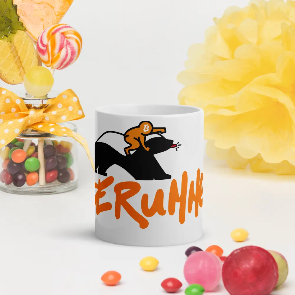 Noderunners Honeybadger - Bitcoin Mug - By BitPopArt Store of Value