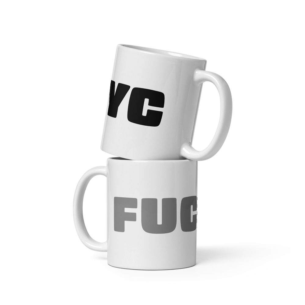 FUCKYC - Bitcoin Mug - Black - By BitPopArt Store of Value