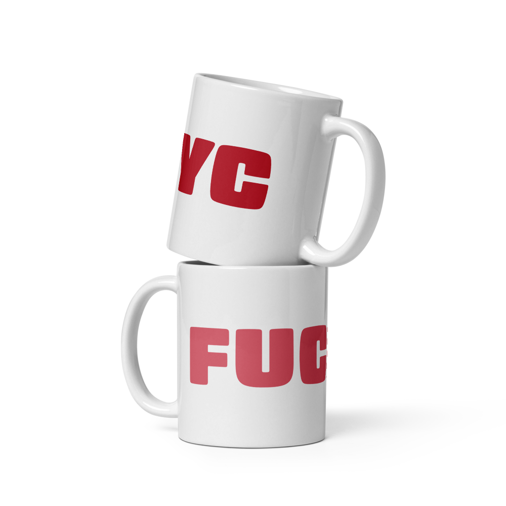 FUCKYC - Bitcoin Mug - Red - By BitPopArt Store of Value