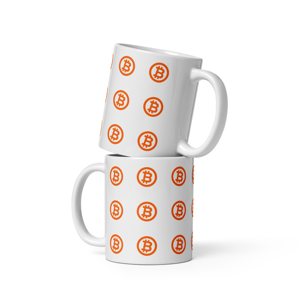 Bitcoin Circle - Bitcoin Mug - Orange - By BitPopArt Store of Value