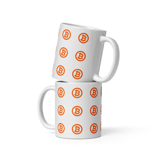 Bitcoin Circle - Bitcoin Mug - Orange - By BitPopArt Store of Value