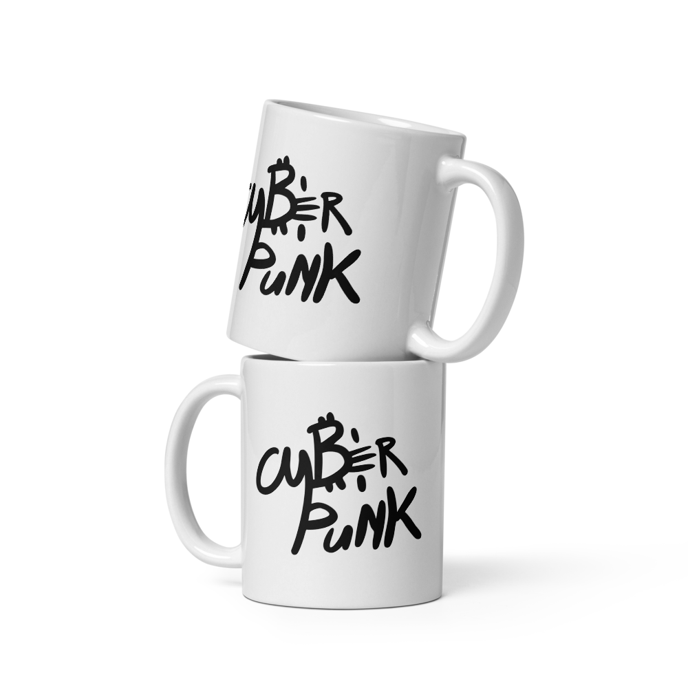 Cyber Punk - Bitcoin Mug - By BitPopArt Store of Value