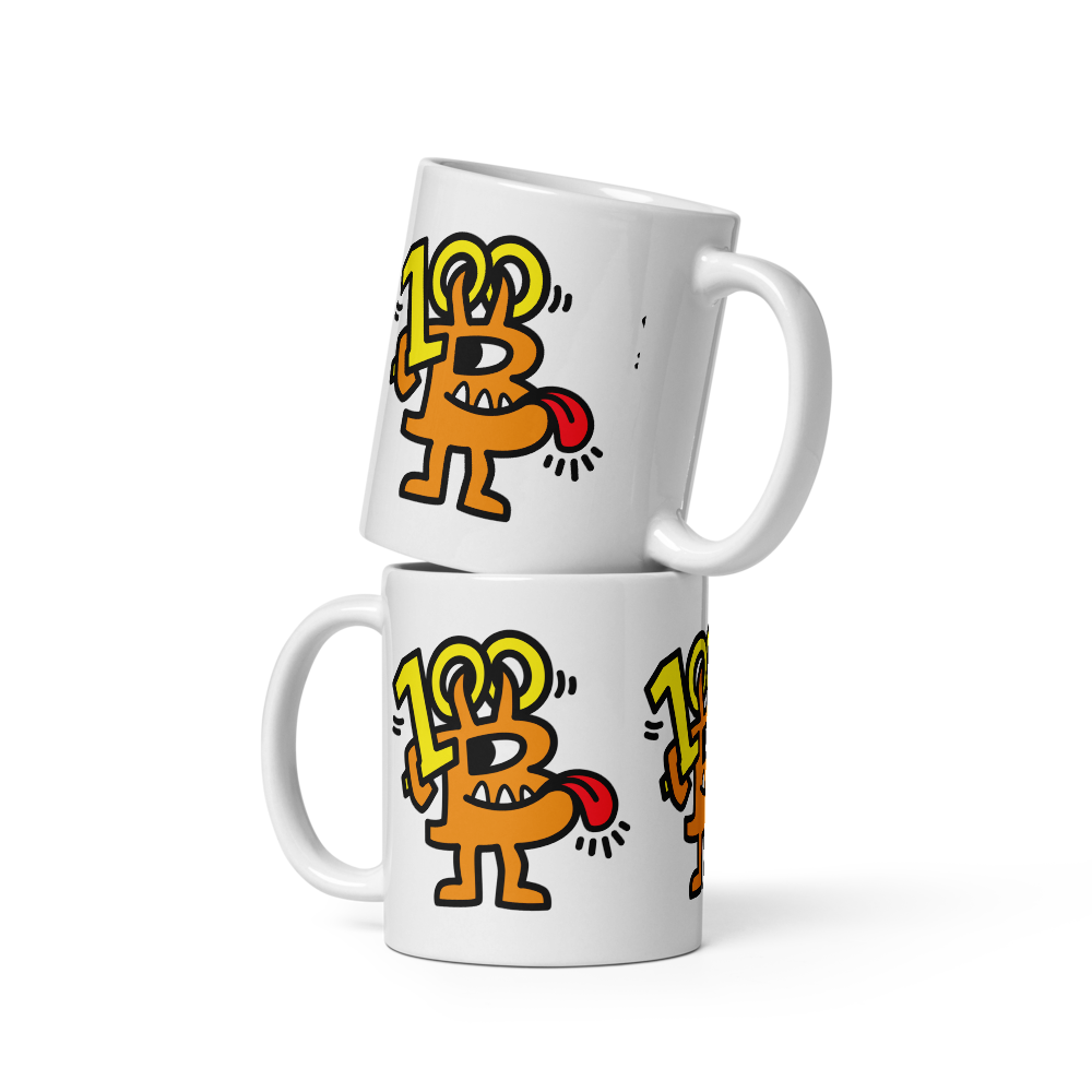 Bitcoin 100K Celebration - Bitcoin Mug - By BitPopArt Store of Value
