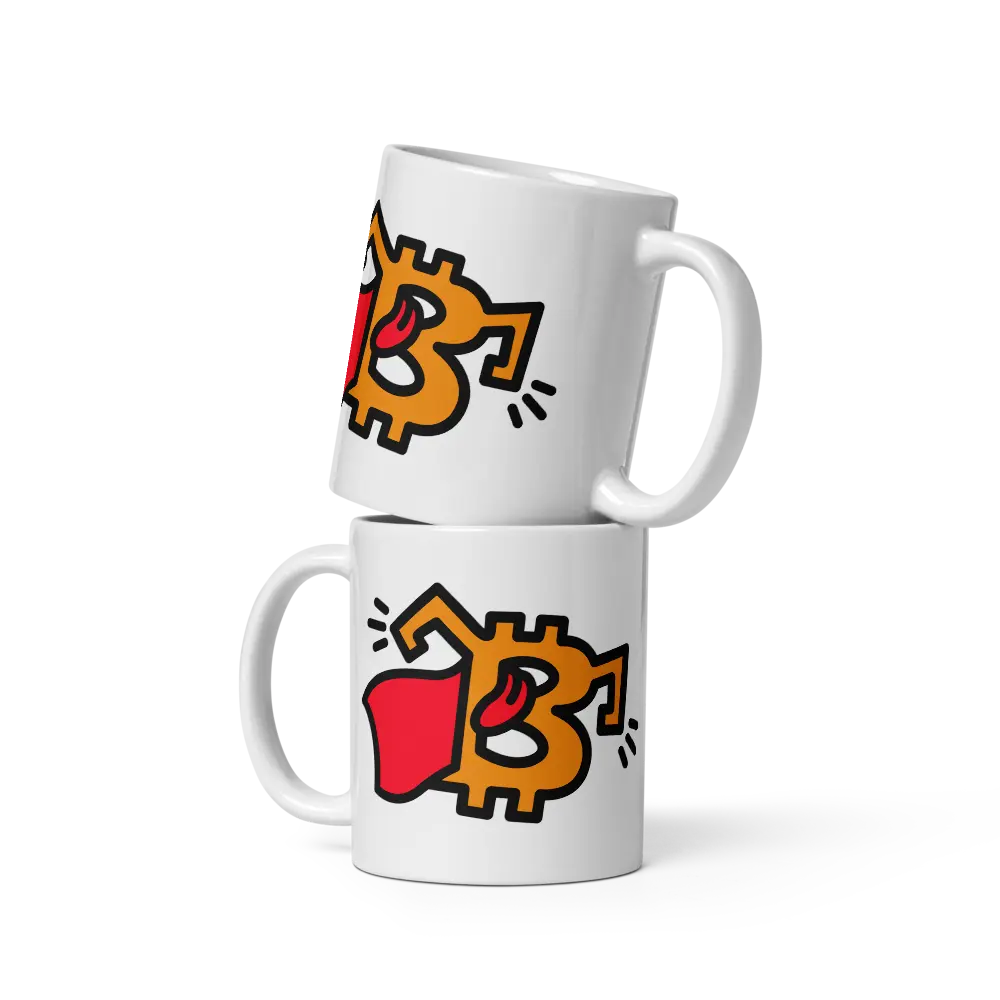 B - Superman - Bitcoin Mug - By BitPopArt Store of Value