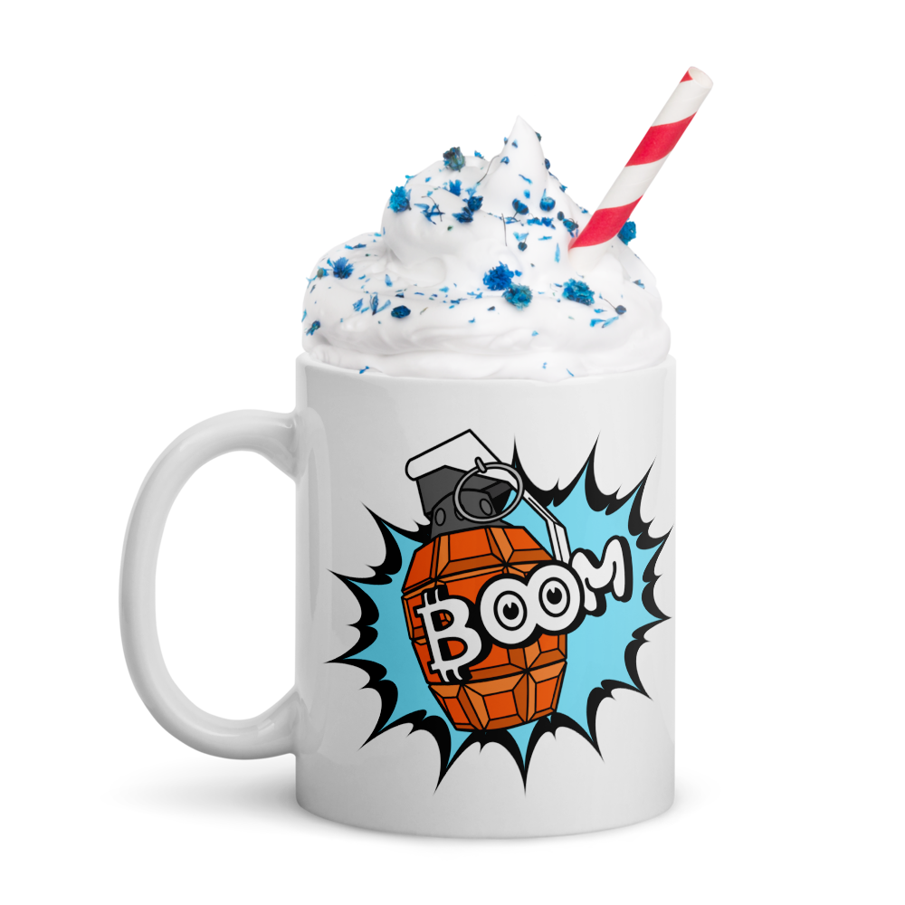 Boom - Bitcoin Mug - By BitPopArt Store of Value