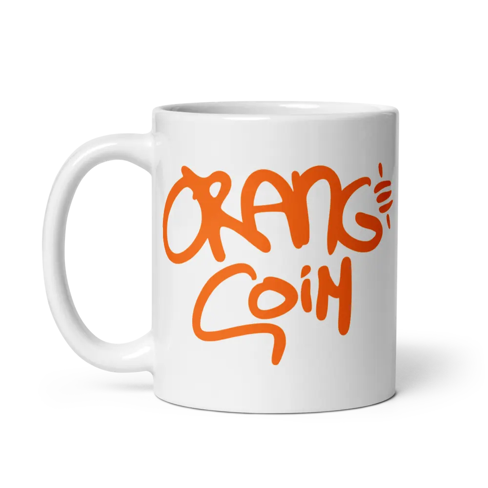 Orange Coin - Bitcoin Mug - By BitPopArt Store of Value