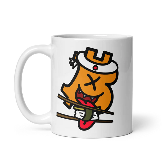 B - Sushi - Bitcoin Mug - By BitPopArt Store of Value