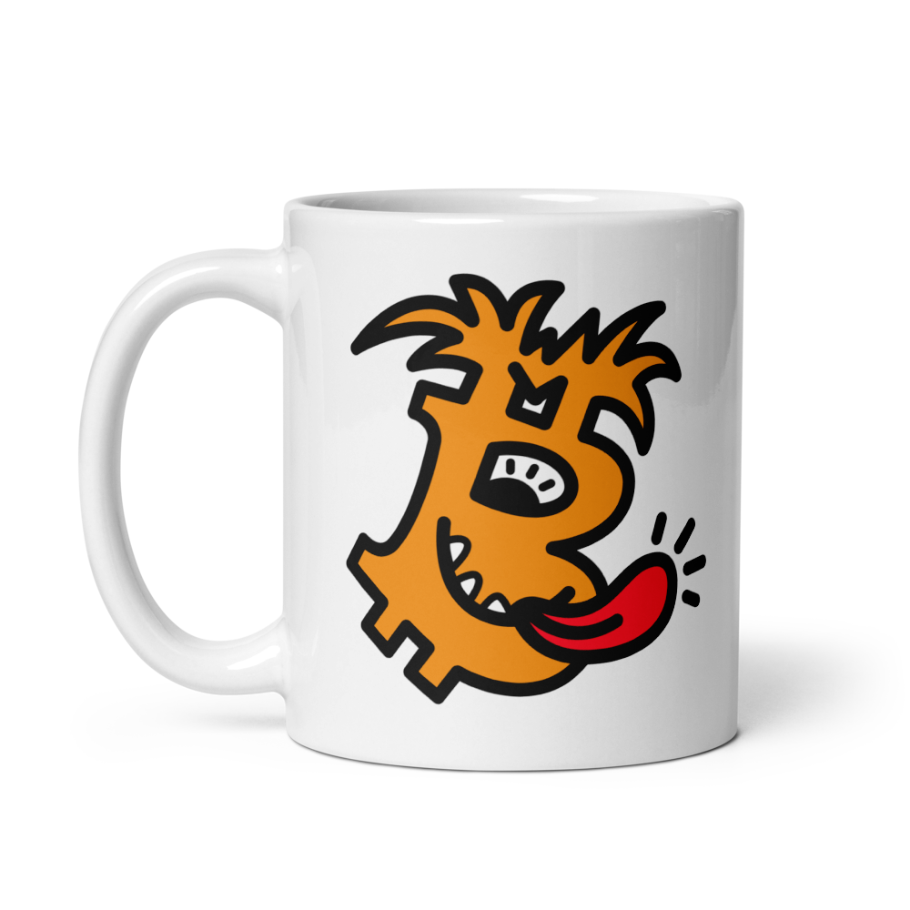 B - Funky - Bitcoin Mug - By BitPopArt Store of Value
