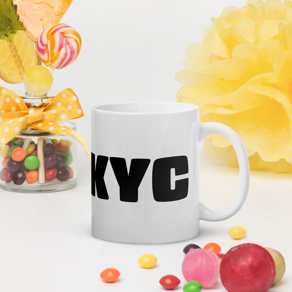 FUCKYC - Bitcoin Mug - Black - By BitPopArt Store of Value