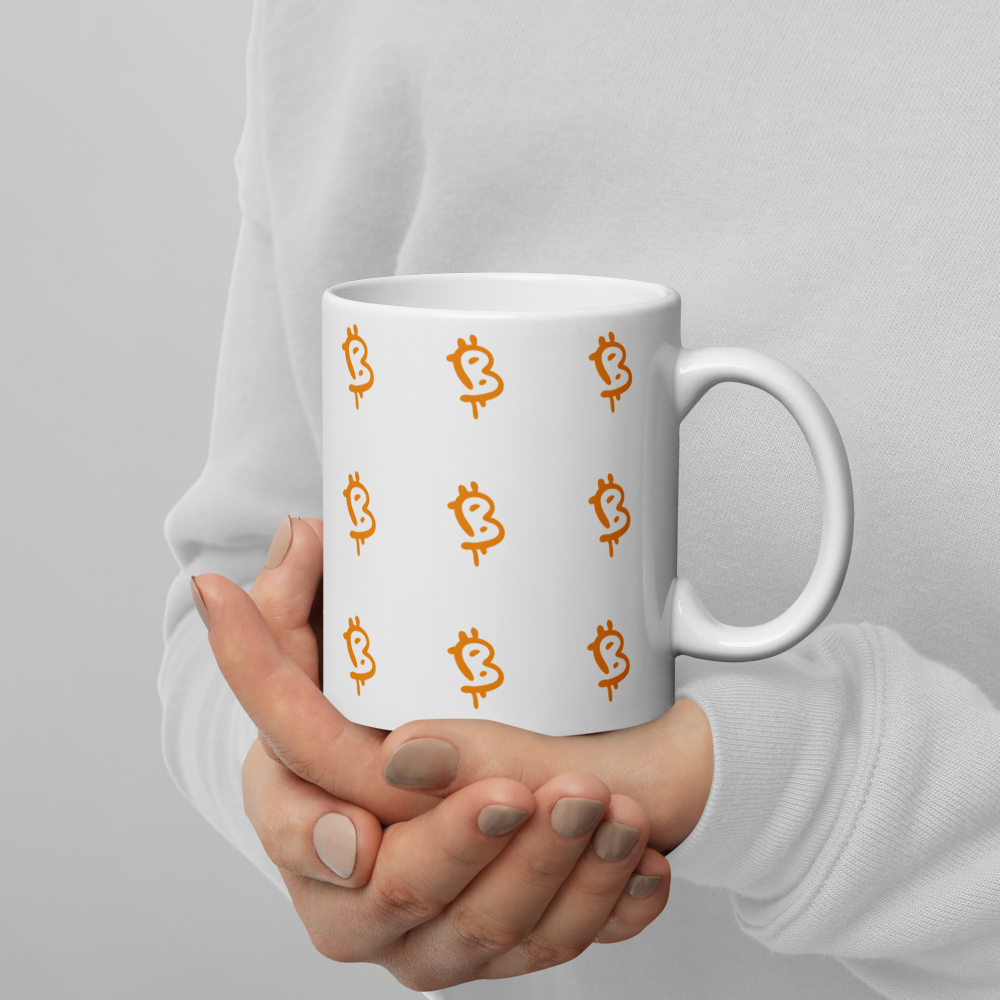 Painted Style Bitcoin - Bitcoin Mug - By BitPopArt Store of Value