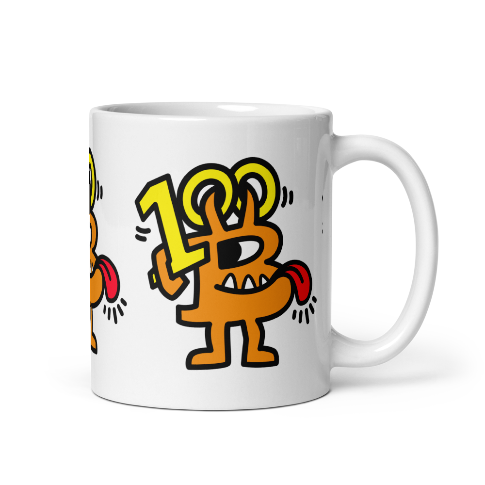 Bitcoin 100K Celebration - Bitcoin Mug - By BitPopArt Store of Value