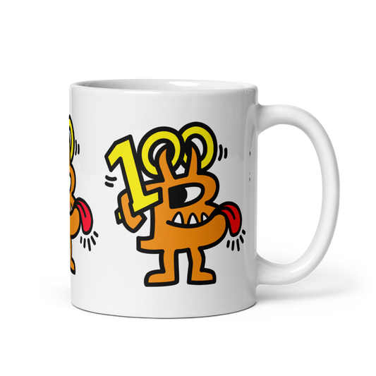 Bitcoin 100K Celebration - Bitcoin Mug - By BitPopArt Store of Value