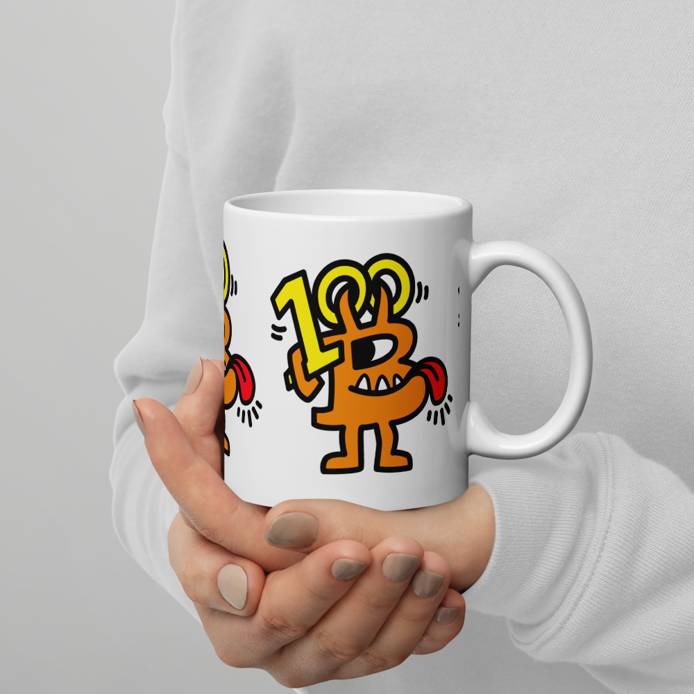 Bitcoin 100K Celebration - Bitcoin Mug - By BitPopArt Store of Value