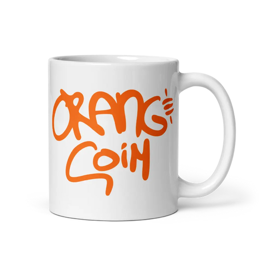 Orange Coin - Bitcoin Mug - By BitPopArt Store of Value