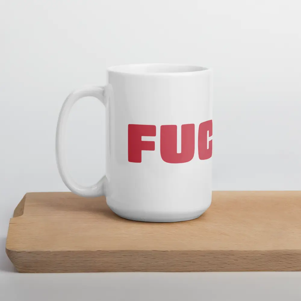 FUCKYC - Bitcoin Mug - Red - By BitPopArt Store of Value