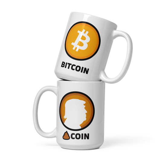Shitcoin or Bitcoin - Bitcoin Mug - By BitPopArt Store of Value
