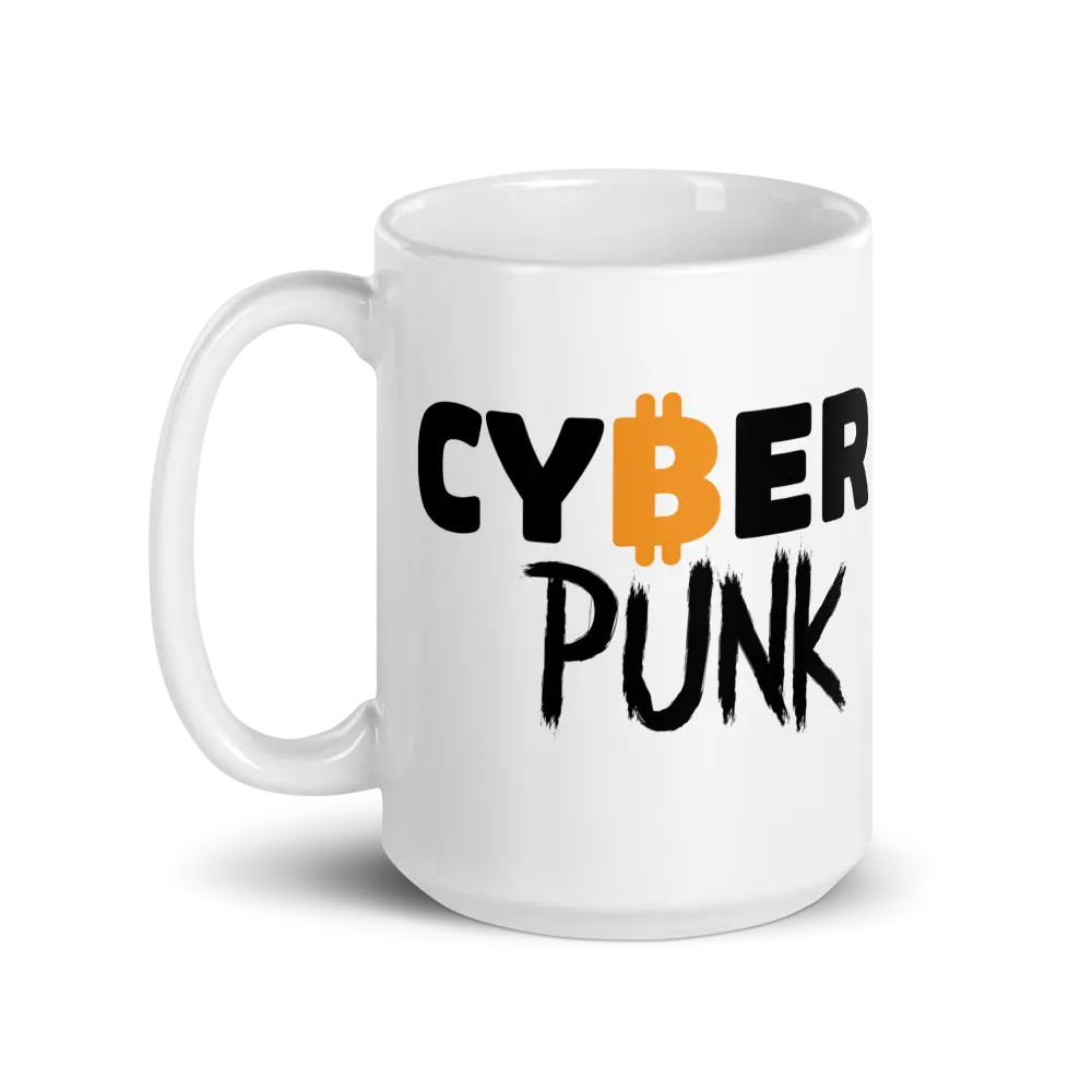 Cyber Punk - Bitcoin Mug - By BitPopArt Store of Value