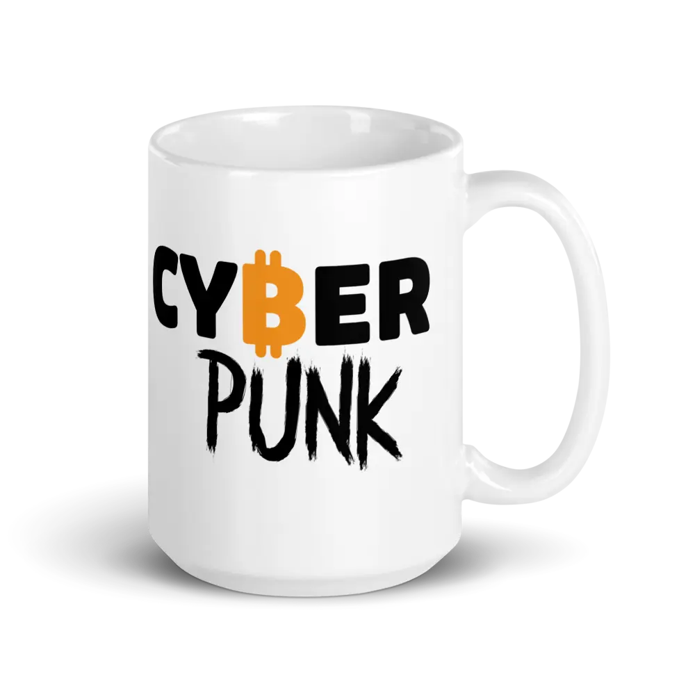 Cyber Punk - Bitcoin Mug - By BitPopArt Store of Value