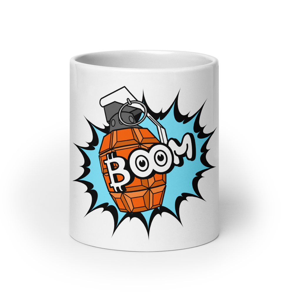 Boom - Bitcoin Mug - By BitPopArt Store of Value